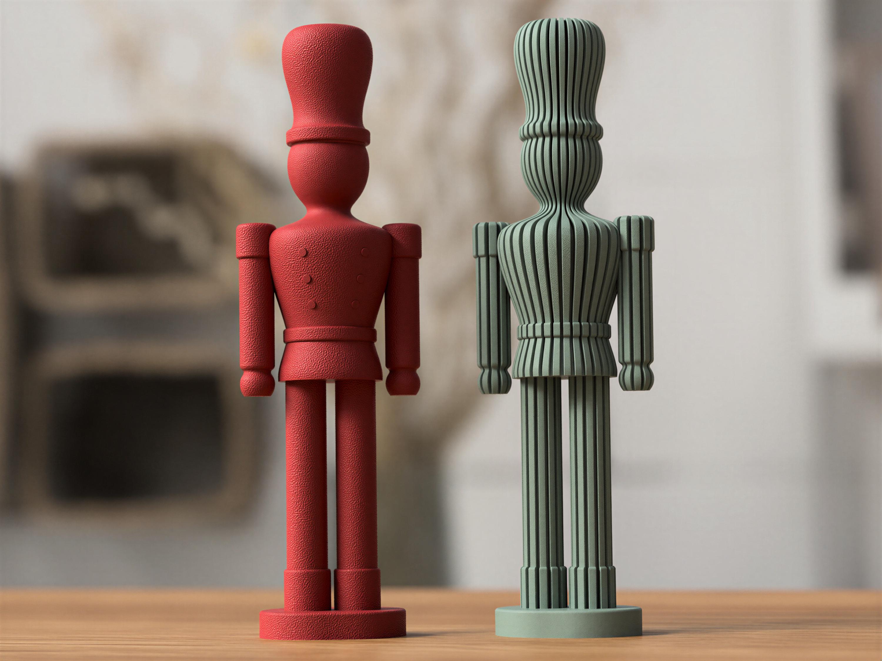 Modern Minimalist Nutcracker Set | Christmas Decor | Holiday Table Centerpiece | Scandinavian Figurines